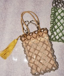 HEY!MrsROSE(ヘイ!ミセスローズ)Shell handle beads BAG