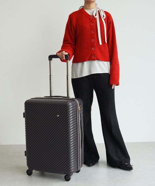 Jewelna Rose（ジュエルナローズ）の「HaNT×Jewelna Rose コラボ Mサイズ 06822（スーツケース/キャリーバッグ・レディース・ベージュ/チョコ/ホワイト/ネイビー/ライトブラウン/ライトブルー/モカ/グレイッシュベージュ/ダークブラウン/ラベンダー・FREE/MEDIUM）」の15枚目の写真