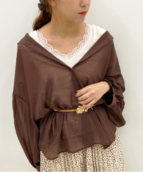 apres jour（アプレジュール）の「シア―シャツ3点SET【ZOZOTOWN限定アイテム】（シャツ/ブラウス・レディース・ライトベージュ/ラベンダー/モカ/ダークブラウン・フリー）」の2枚目の写真