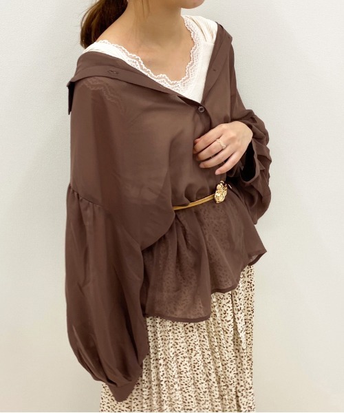 apres jour（アプレジュール）の「シア―シャツ3点SET【ZOZOTOWN限定アイテム】（シャツ/ブラウス・レディース・ライトベージュ/ラベンダー/モカ/ダークブラウン・フリー）」の5枚目の写真