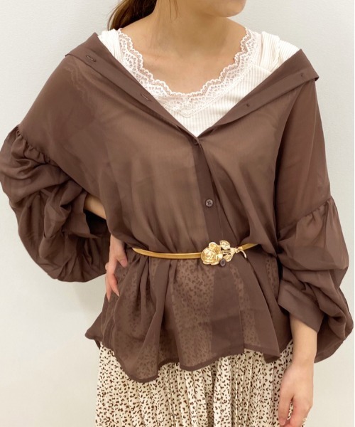 apres jour（アプレジュール）の「シア―シャツ3点SET【ZOZOTOWN限定アイテム】（シャツ/ブラウス・レディース・ライトベージュ/ラベンダー/モカ/ダークブラウン・フリー）」の6枚目の写真