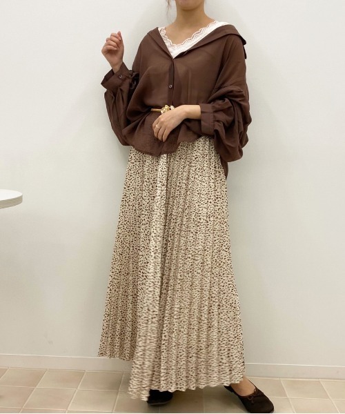 apres jour（アプレジュール）の「シア―シャツ3点SET【ZOZOTOWN限定アイテム】（シャツ/ブラウス・レディース・ライトベージュ/ラベンダー/モカ/ダークブラウン・フリー）」の8枚目の写真