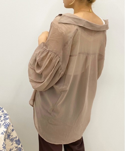 apres jour（アプレジュール）の「シア―シャツ3点SET【ZOZOTOWN限定アイテム】（シャツ/ブラウス・レディース・ライトベージュ/ラベンダー/モカ/ダークブラウン・フリー）」の11枚目の写真