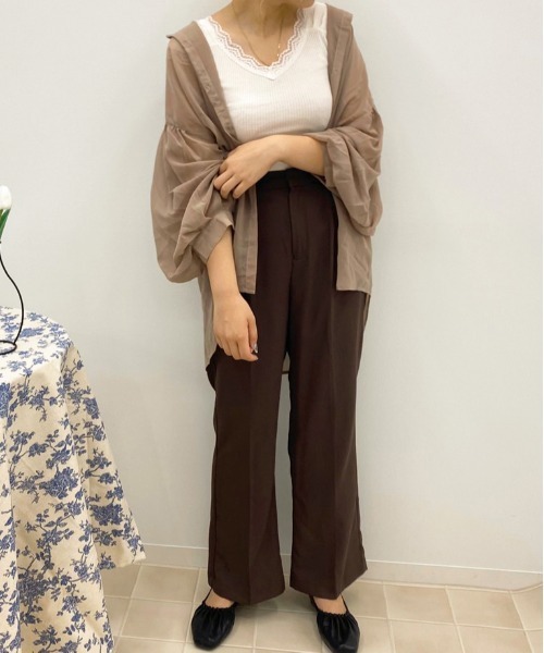 apres jour（アプレジュール）の「シア―シャツ3点SET【ZOZOTOWN限定アイテム】（シャツ/ブラウス・レディース・ライトベージュ/ラベンダー/モカ/ダークブラウン・フリー）」の12枚目の写真