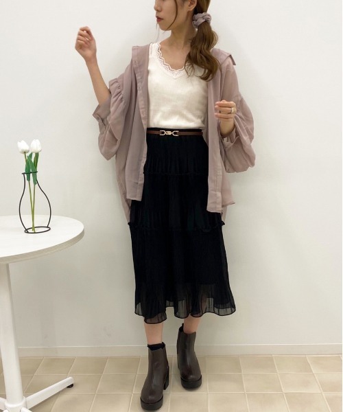 apres jour（アプレジュール）の「シア―シャツ3点SET【ZOZOTOWN限定アイテム】（シャツ/ブラウス・レディース・ライトベージュ/ラベンダー/モカ/ダークブラウン・フリー）」の18枚目の写真