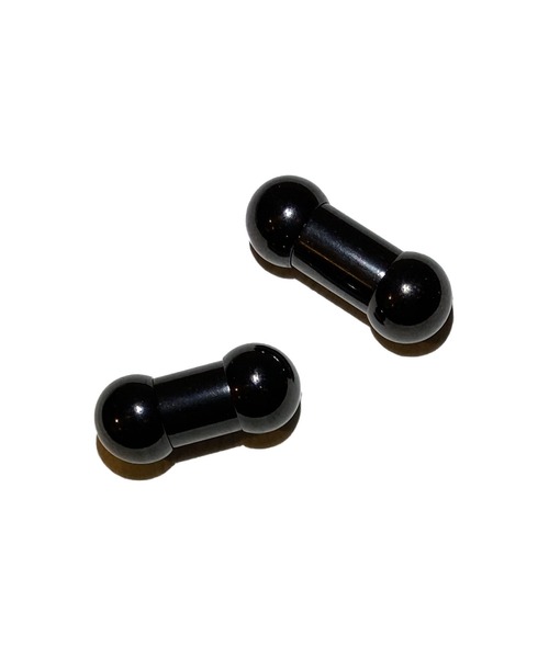 MORPH(モルフ)の「MORPH モルフ バーベルボディーピアス 0ゲージ 8mm~10mm(ピアス(片耳用)・メンズ・ブラック・8/10)」の4枚目の写真