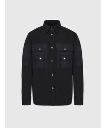 DIESEL | メンズ ナイロン 切り替え コットンツイル シャツ(シャツ/ブラウス)