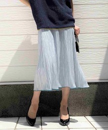 Q | シャインプリーツミモレスカート(スカート)