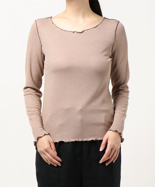 archives（アルシーヴ）の「アウトメロークルーネックプルオーバー（Tシャツ/カットソー・レディース・オフホワイト/ブラウン/ベージュ/ブルー・MEDIUM）」の3枚目の写真