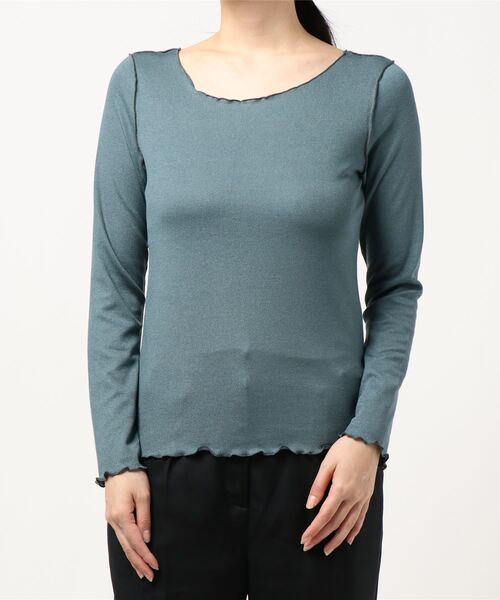 archives（アルシーヴ）の「アウトメロークルーネックプルオーバー（Tシャツ/カットソー・レディース・オフホワイト/ブラウン/ベージュ/ブルー・MEDIUM）」の4枚目の写真