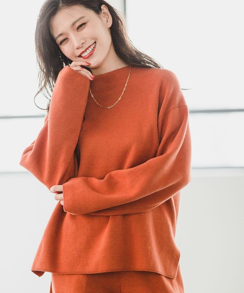 BAYFLOW(ベイフロー)の「メンキモウニットプルオーバー(ニット/セーター・レディース・ブラック/ブラウン/ブルー・FREE)」の1枚目の写真