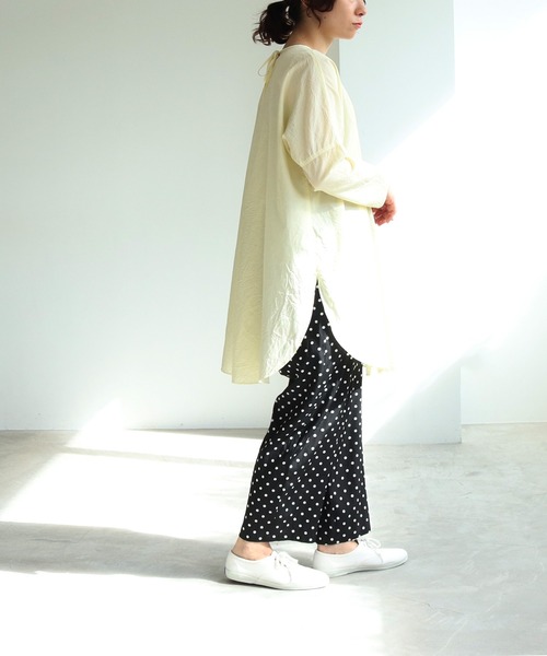 yuni（ユニ ）の「コットン/キュプラ製品染め crcle tunic