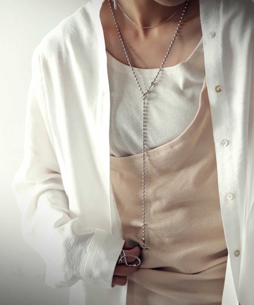 antiqua(アンティカ)の「ボールチェーンネックレス(ネックレス・レディース・シルバー・FREE)」の13枚目の写真