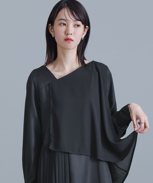 kOhAKU(コハク)の「アシメデザインフレアワンピース(ドレス・レディース・ブラック・1/2)」の21枚目の写真