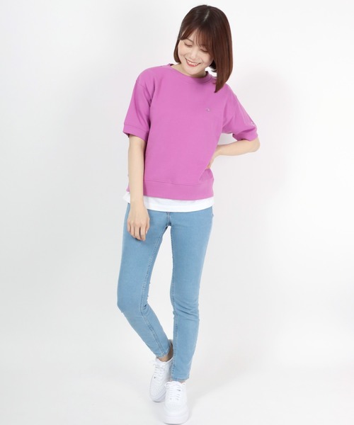 Champion(チャンピオン)ワンポイントロゴ半袖スウェットトレーナー