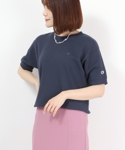 Champion(チャンピオン)ワンポイントロゴ半袖スウェットトレーナー