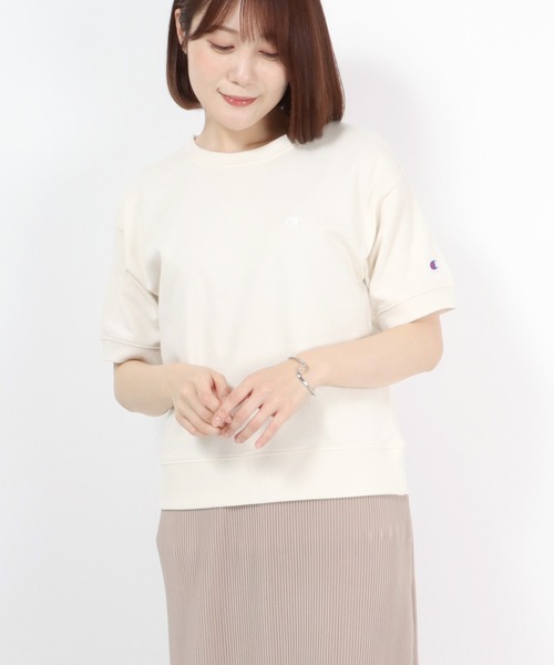 Champion(チャンピオン)ワンポイントロゴ半袖スウェットトレーナー