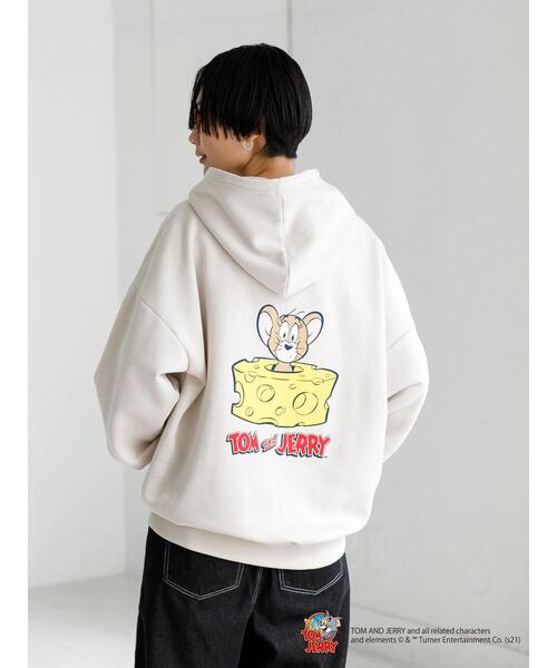 koe（コエ）の「Tom and Jerry cheese hoodie＊（パーカー・レディース・ホワイト/ライトベージュ・LARGE/MEDIUM）」の7枚目の写真