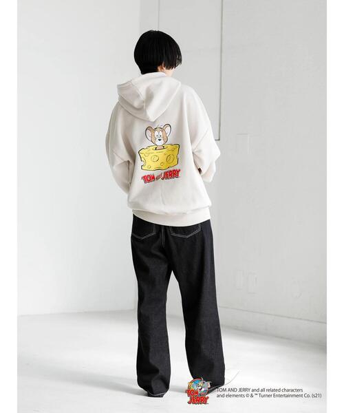 koe（コエ）の「Tom and Jerry cheese hoodie＊（パーカー・レディース・ホワイト/ライトベージュ・LARGE/MEDIUM）」の10枚目の写真