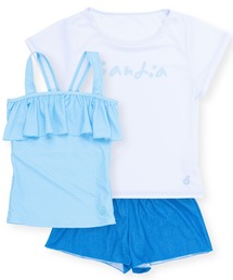 ck3573水着3点セット ミニドット UVカット