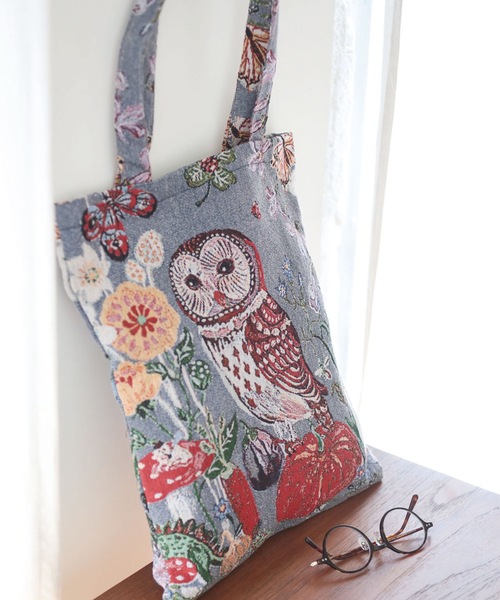 Nathalie Lete(ナタリーレテ)の「Nathalie Lete/Animal tote bag(トートバッグ・レディース・ブルー/イエロー/オレンジ/ブラック/ピンク・FREE)」の10枚目の写真