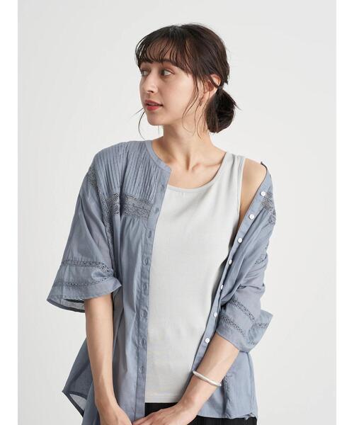 earth music&ecology(アースミュージックアンドエコロジー)の「2wayリブタンクトップ *(タンクトップ・レディース・ブラック/サックスブルー/アイボリー/ライトベージュ・SMALL/MEDIUM)」の21枚目の写真