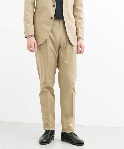 URBAN RESEARCH DOORS（アーバンリサーチドアーズ）の「LIFE STYLE TAILOR　ストレッチコットン2タックパンツ（スーツパンツ・メンズ・ベージュ/カーキ・44/46/48/50）」の5枚目の写真