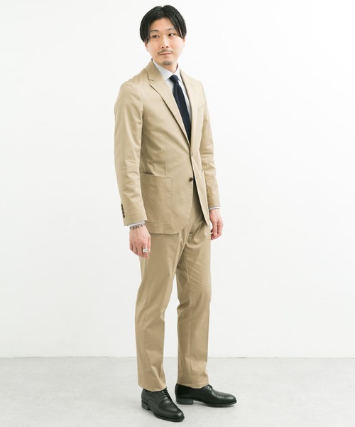 URBAN RESEARCH DOORS（アーバンリサーチドアーズ）の「LIFE STYLE TAILOR　ストレッチコットン2タックパンツ（スーツパンツ・メンズ・ベージュ/カーキ・44/46/48/50）」の6枚目の写真