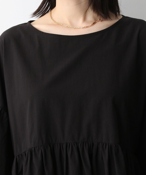 A part by（アパートバイ）の「Coペプラムリボン半袖ブラウス 947034（シャツ/ブラウス・レディース・ライトブルー/ブラック/オフホワイト/オレンジ系その他5・FREE）」の15枚目の写真