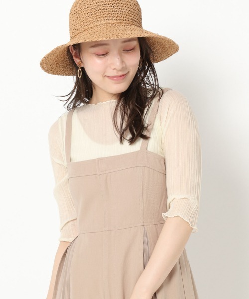 mysty woman（ミスティウーマン）の「シアプリーツメロープルオーバー 941795（Tシャツ/カットソー・レディース・ブラック/アイボリー/グレイッシュブルー/ピンクベージュ・FREE）」の2枚目の写真