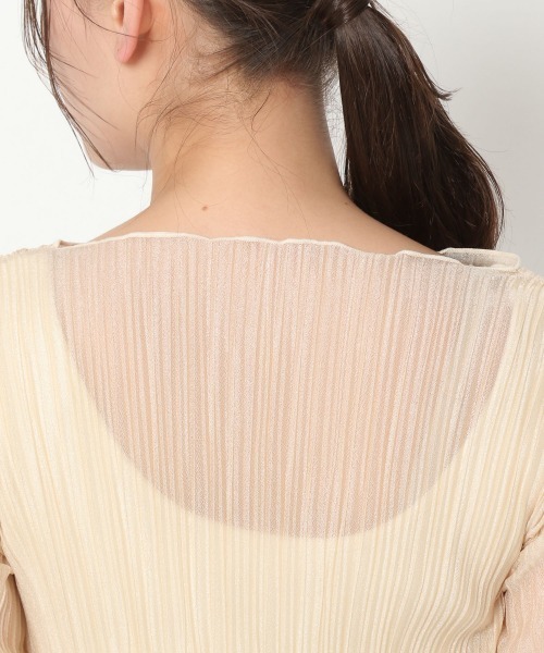 mysty woman（ミスティウーマン）の「シアプリーツメロープルオーバー 941795（Tシャツ/カットソー・レディース・ブラック/アイボリー/グレイッシュブルー/ピンクベージュ・FREE）」の19枚目の写真