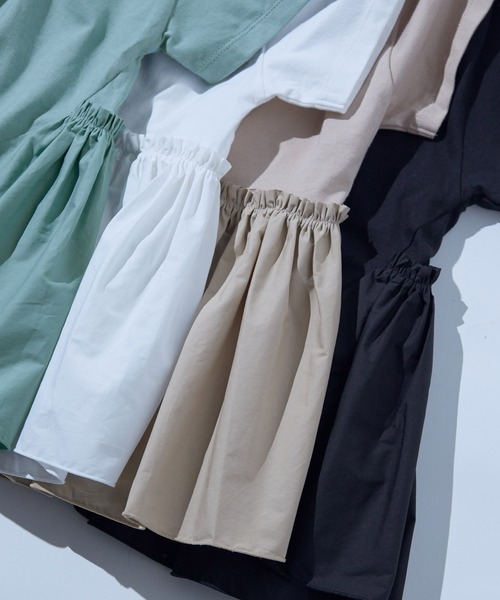 VIS(ビス)の「【新色追加】【選べる着丈】裾フハク切り替えドッキングカットソー(Tシャツ/カットソー・レディース・ベージュ/オフホワイト/ブラック/ライトグリーン/パープル系その他・FS/FREE)」の16枚目の写真