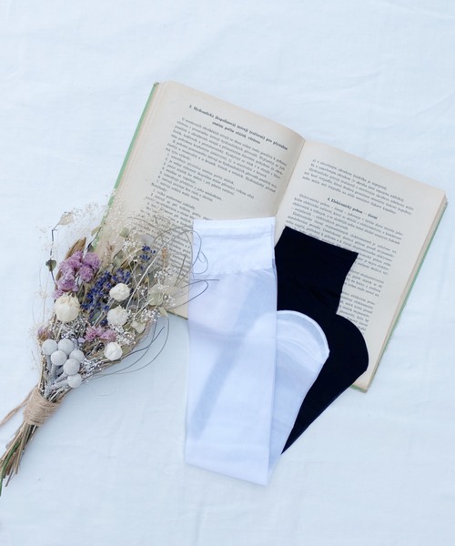 Loueme(ルエム)の「20Dシアーハイソックス(ソックス/靴下・レディース・ホワイト/ブラック・FREE)」の9枚目の写真