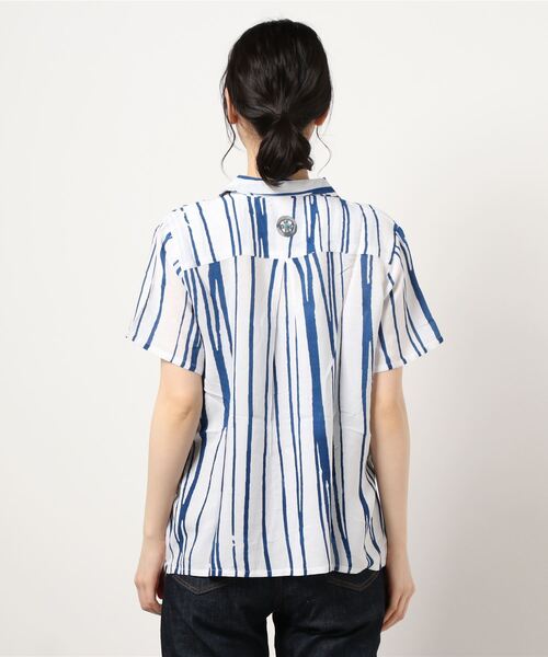 チャイハネ(チャイハネ)の「【チャイハネ】プエブロシャツ(シャツ/ブラウス・レディース・ホワイト/ブラック/ブラウン/イエロー/ブルー・FREE)」の6枚目の写真