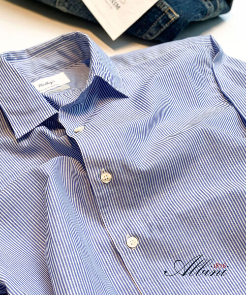 NOLLEY'S goodman(ノーリーズグッドマン)の「ALBINI(アルビニ) ビッグシルエット ロングシャツ(シャツ/ブラウス・メンズ・ホワイト/ダークブラウン/チャコールグレー/ブルー系その他3・M/L/SMALL)」の4枚目の写真