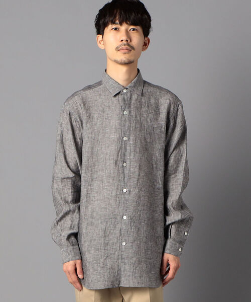 NOLLEY'S goodman(ノーリーズグッドマン)の「ALBINI(アルビニ) ビッグシルエット ロングシャツ(シャツ/ブラウス・メンズ・ホワイト/ダークブラウン/チャコールグレー/ブルー系その他3・M/L/SMALL)」の5枚目の写真