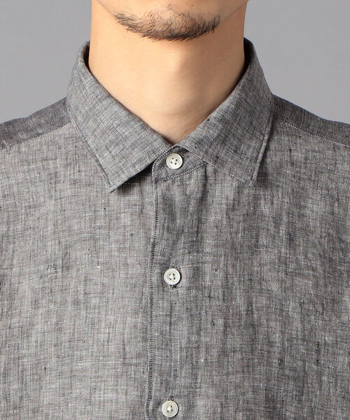 NOLLEY'S goodman(ノーリーズグッドマン)の「ALBINI(アルビニ) ビッグシルエット ロングシャツ(シャツ/ブラウス・メンズ・ホワイト/ダークブラウン/チャコールグレー/ブルー系その他3・M/L/SMALL)」の18枚目の写真