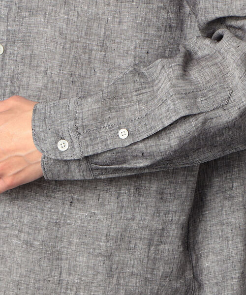 NOLLEY'S goodman(ノーリーズグッドマン)の「ALBINI(アルビニ) ビッグシルエット ロングシャツ(シャツ/ブラウス・メンズ・ホワイト/ダークブラウン/チャコールグレー/ブルー系その他3・M/L/SMALL)」の13枚目の写真