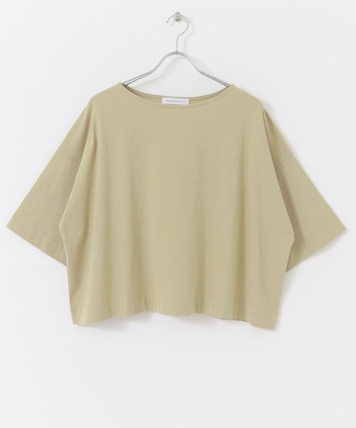 URBAN RESEARCH（アーバンリサーチ）の「UR TECH(UVカット)+抗菌 機能付 ショート丈オーバーTシャツ（Tシャツ/カットソー・レディース・カーキ/ブラウン系その他/オフホワイト・FREE）」の16枚目の写真