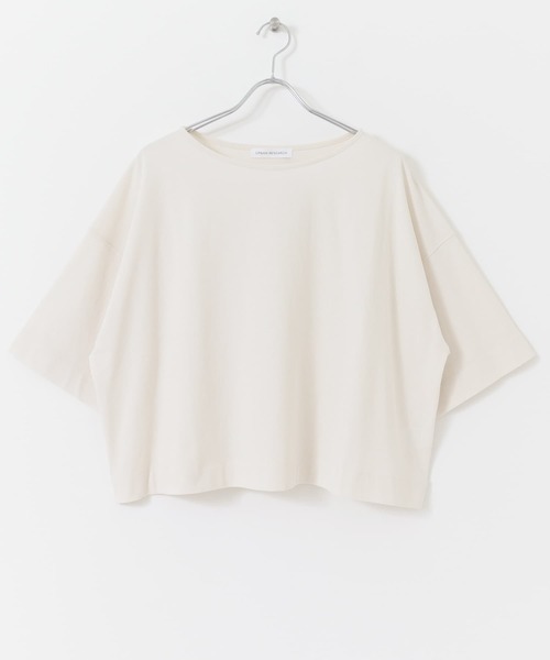 URBAN RESEARCH（アーバンリサーチ）の「UR TECH(UVカット)+抗菌 機能付 ショート丈オーバーTシャツ（Tシャツ/カットソー・レディース・カーキ/ブラウン系その他/オフホワイト・FREE）」の10枚目の写真