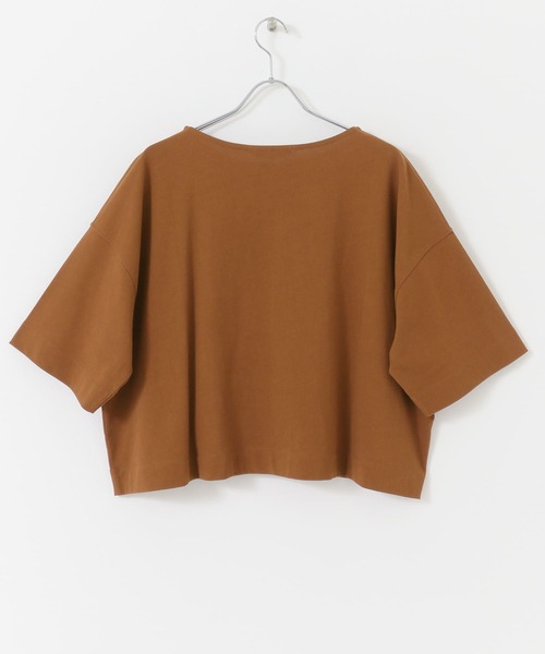 URBAN RESEARCH（アーバンリサーチ）の「UR TECH(UVカット)+抗菌 機能付 ショート丈オーバーTシャツ（Tシャツ/カットソー・レディース・カーキ/ブラウン系その他/オフホワイト・FREE）」の13枚目の写真