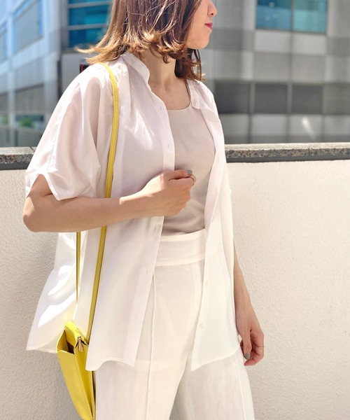 RIVE DROITE（リヴドロワ）の「スパンローンオーバーブラウス（シャツ/ブラウス・レディース・イエロー/ベージュ/ホワイト・FREE）」の2枚目の写真