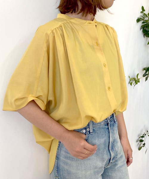 RIVE DROITE（リヴドロワ）の「スパンローンオーバーブラウス（シャツ/ブラウス・レディース・イエロー/ベージュ/ホワイト・FREE）」の15枚目の写真