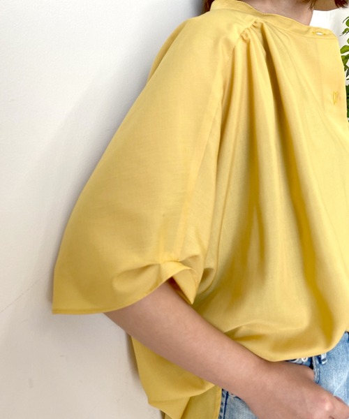 RIVE DROITE（リヴドロワ）の「スパンローンオーバーブラウス（シャツ/ブラウス・レディース・イエロー/ベージュ/ホワイト・FREE）」の14枚目の写真