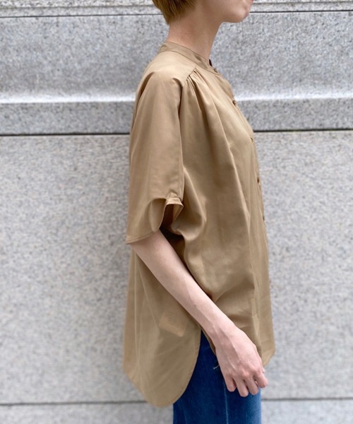 RIVE DROITE（リヴドロワ）の「スパンローンオーバーブラウス（シャツ/ブラウス・レディース・イエロー/ベージュ/ホワイト・FREE）」の10枚目の写真