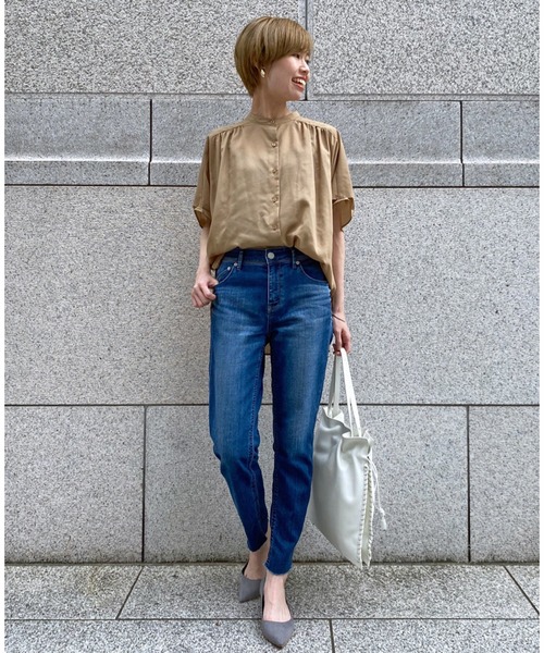 RIVE DROITE（リヴドロワ）の「スパンローンオーバーブラウス（シャツ/ブラウス・レディース・イエロー/ベージュ/ホワイト・FREE）」の11枚目の写真