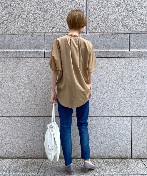 RIVE DROITE（リヴドロワ）の「スパンローンオーバーブラウス（シャツ/ブラウス・レディース・イエロー/ベージュ/ホワイト・FREE）」の13枚目の写真