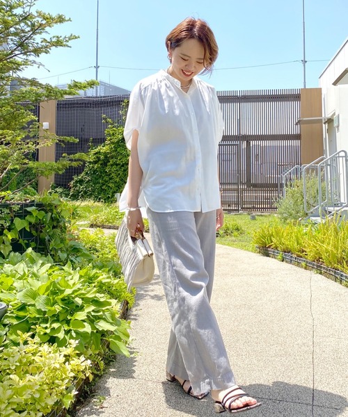 RIVE DROITE（リヴドロワ）の「スパンローンオーバーブラウス（シャツ/ブラウス・レディース・イエロー/ベージュ/ホワイト・FREE）」の5枚目の写真