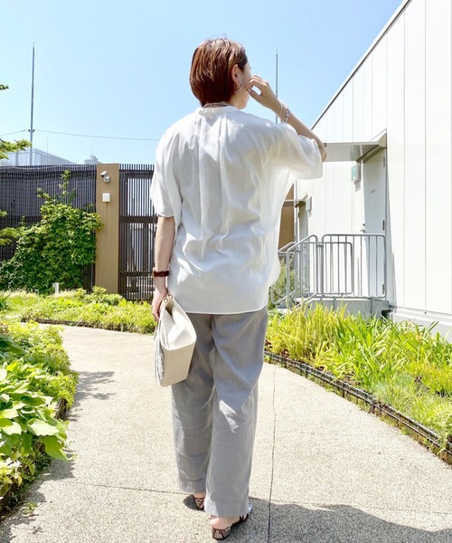 RIVE DROITE（リヴドロワ）の「スパンローンオーバーブラウス（シャツ/ブラウス・レディース・イエロー/ベージュ/ホワイト・FREE）」の7枚目の写真