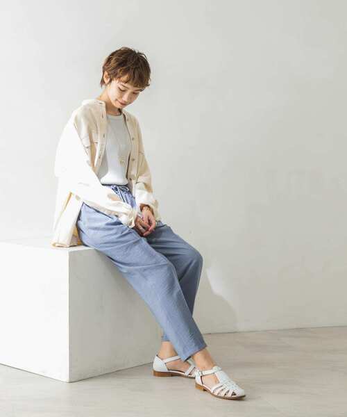 URBAN RESEARCH(アーバンリサーチ)の「RyNyポプリンドロストテーパードパンツ(その他パンツ・レディース・ブラウン/ベージュ/ブルー・38/34/36)」の11枚目の写真